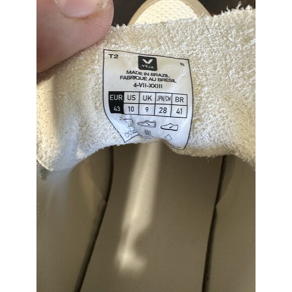 VEJA V-10 Leather White Paros (black) Sahara Sneaker Men’s Size 10 NWOB - Picture 6 of 9